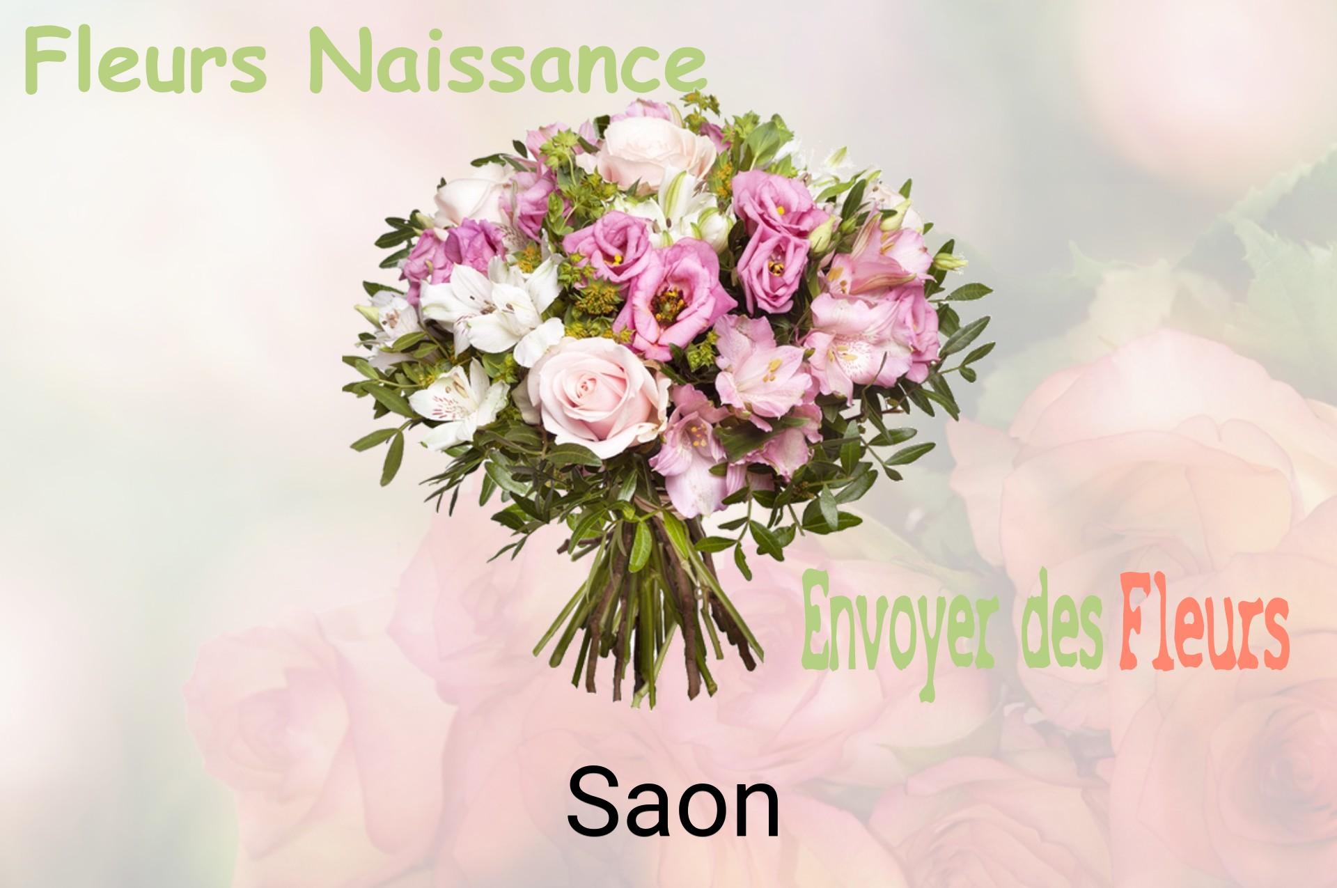 Bouquet de fleurs de naissance livré à Saon